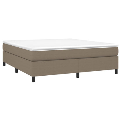 Estrutura de cama 160x200 cm tecido cinza-acastanhado