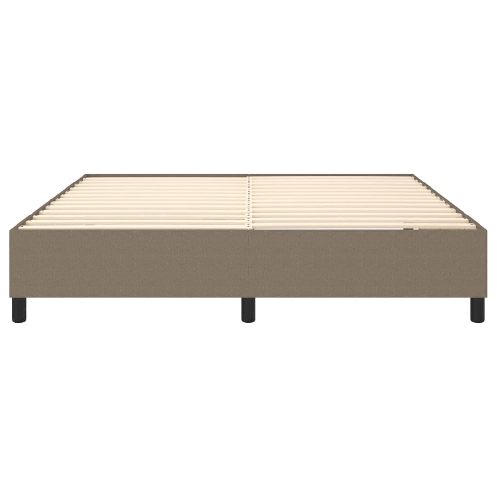 Estrutura de cama 160x200 cm tecido cinza-acastanhado