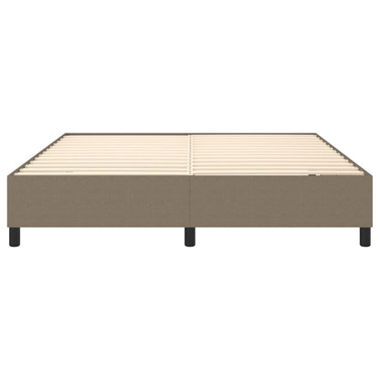 Estrutura de cama 160x200 cm tecido cinza-acastanhado