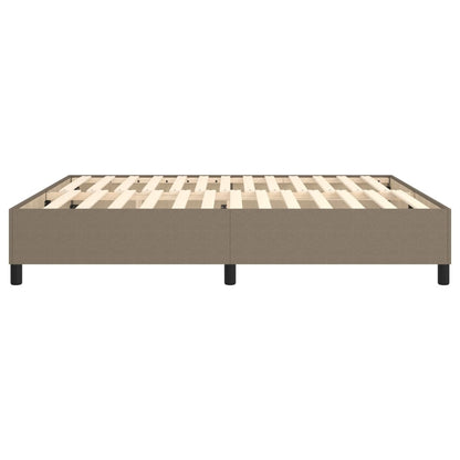 Estrutura de cama 160x200 cm tecido cinza-acastanhado