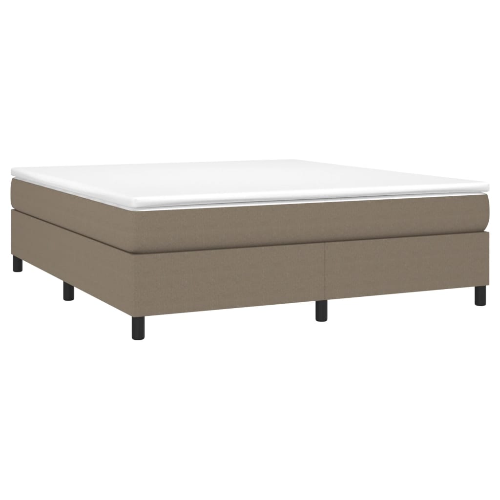 Estrutura de cama 180x200 cm tecido cinza-acastanhado