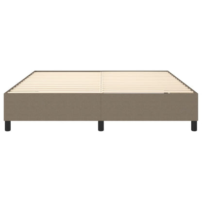 Estrutura de cama 180x200 cm tecido cinza-acastanhado