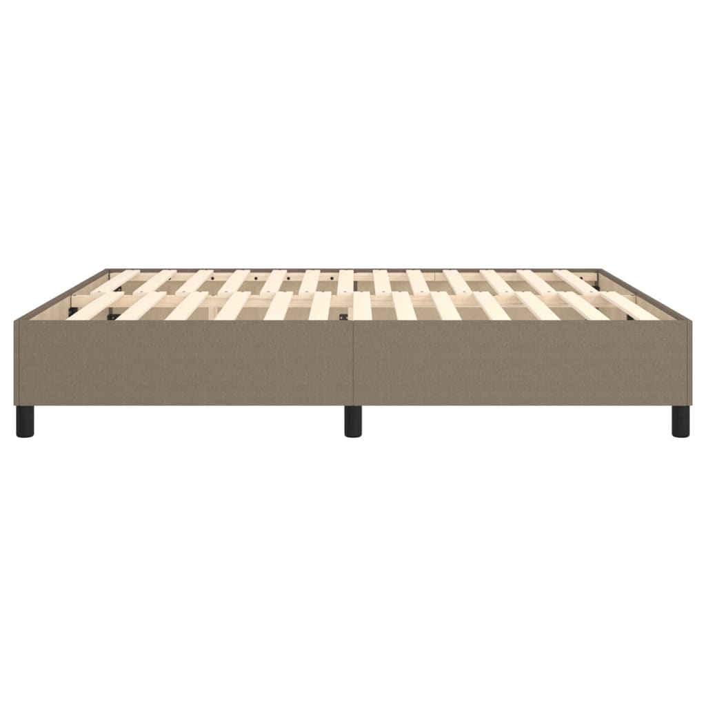 Estrutura de cama 180x200 cm tecido cinza-acastanhado