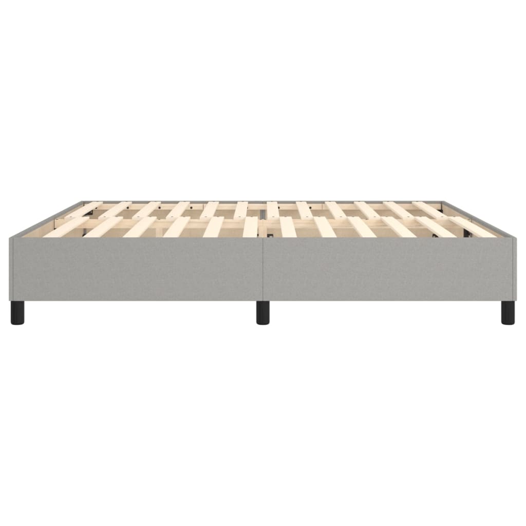 Estrutura de cama 200x200 cm tecido cinzento-claro