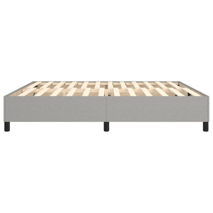 Estrutura de cama 200x200 cm tecido cinzento-claro