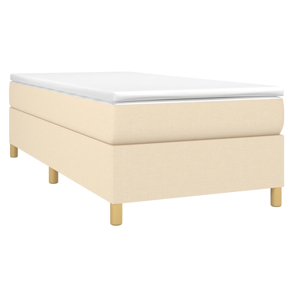 Estrutura de cama em tecido 80x200 cm cor creme