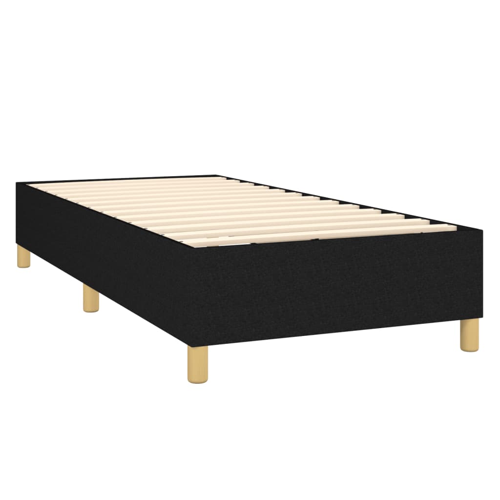 Estrutura de cama 90x190 cm tecido preto