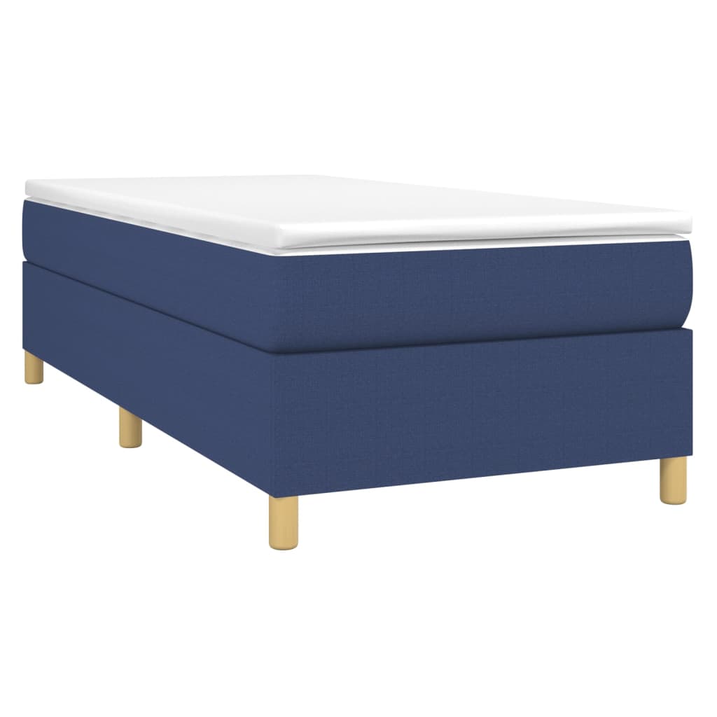 Estrutura de cama 90x190 cm tecido azul