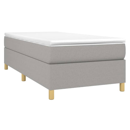 Estrutura de cama 90x200 cm tecido cinza-claro