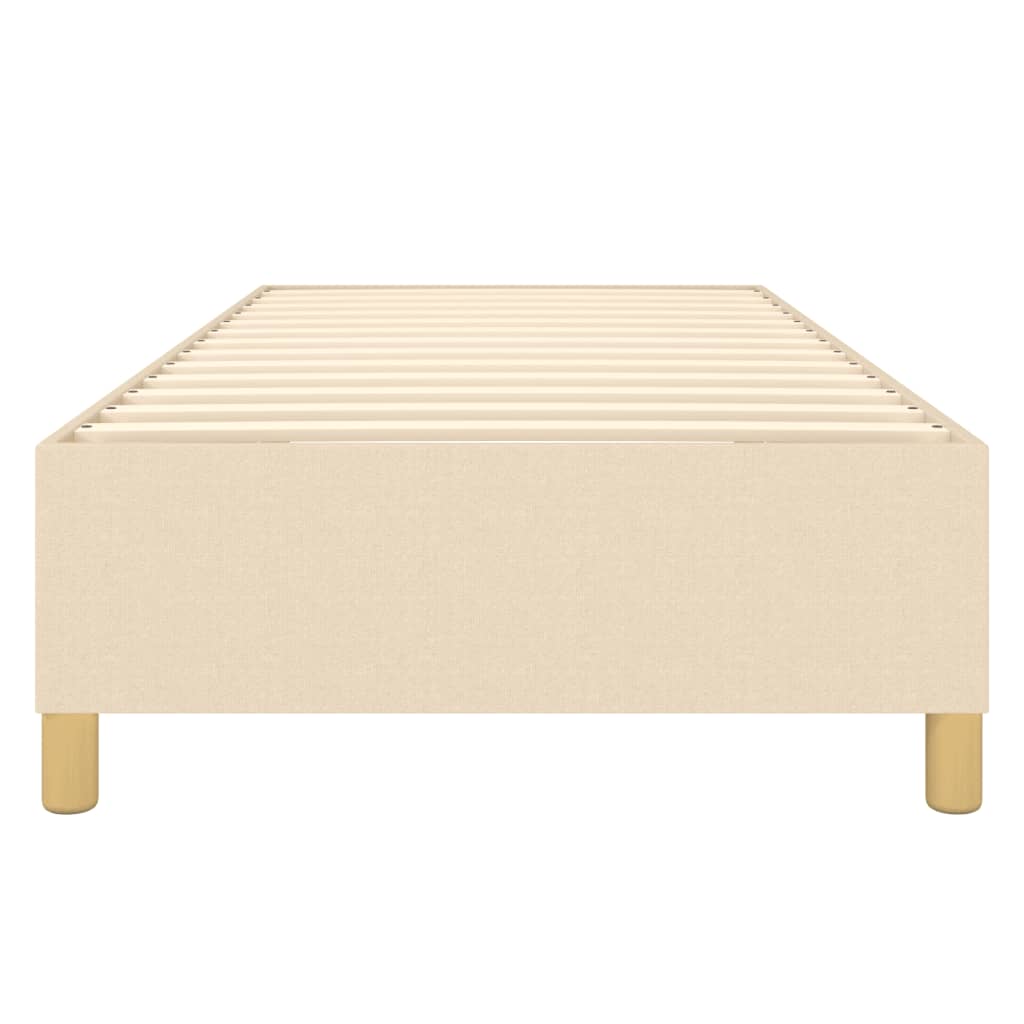 Estrutura de cama 90x200 cm tecido cor creme