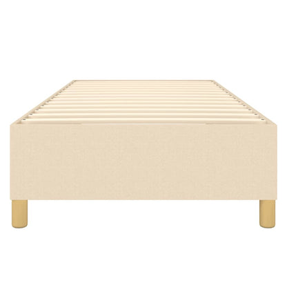 Estrutura de cama 90x200 cm tecido cor creme