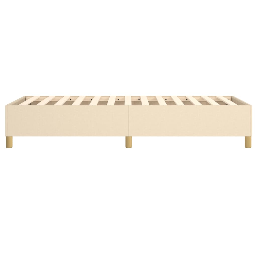 Estrutura de cama 90x200 cm tecido cor creme