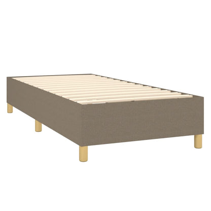 Estrutura de cama 100x200 cm tecido cinza-acastanhado