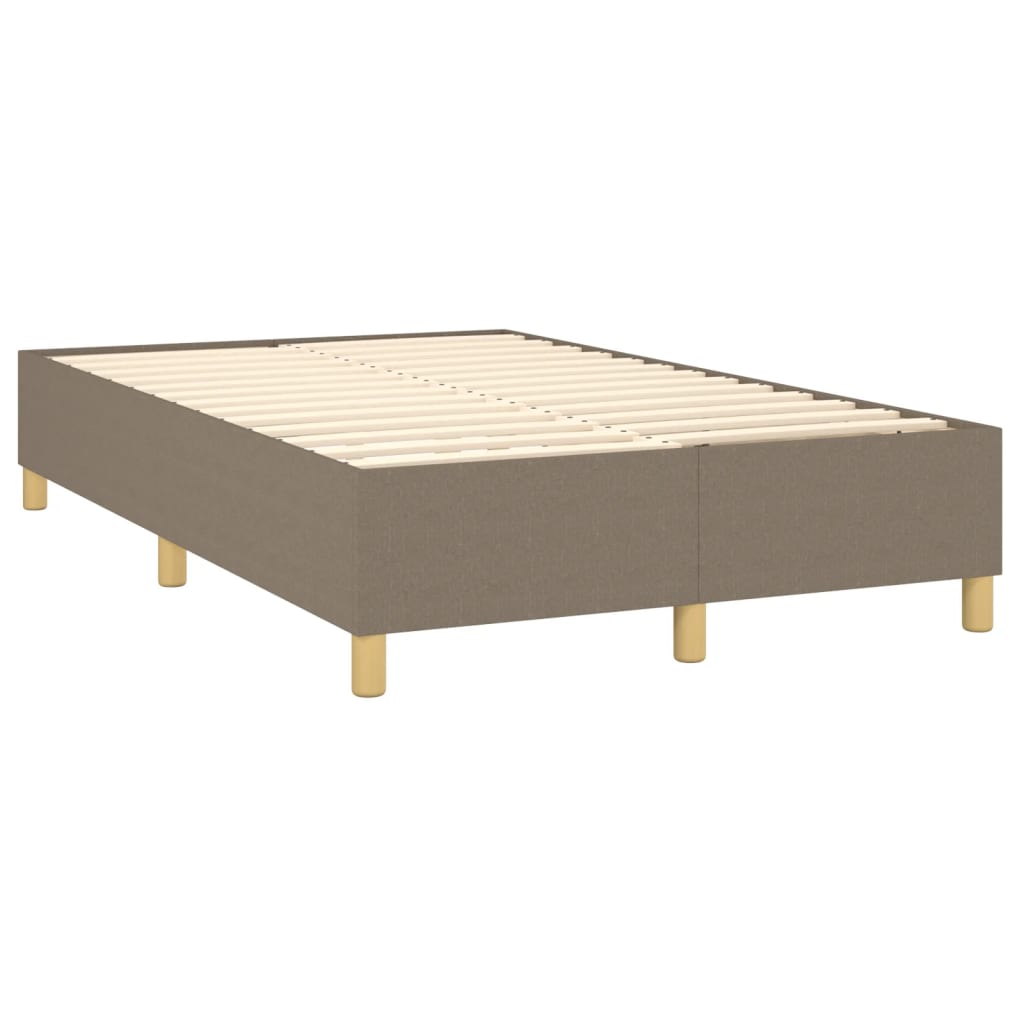 Estrutura de cama 120x200 cm tecido cinza-acastanhado