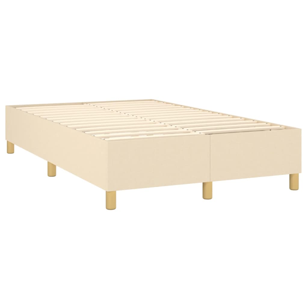 Estrutura de cama 120x200 cm tecido cor creme