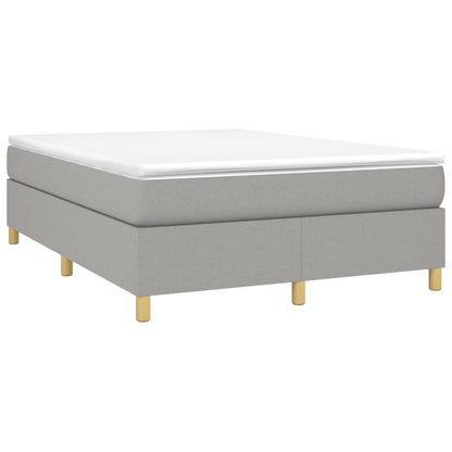 Estrutura de cama 140x190 cm tecido cinza-claro