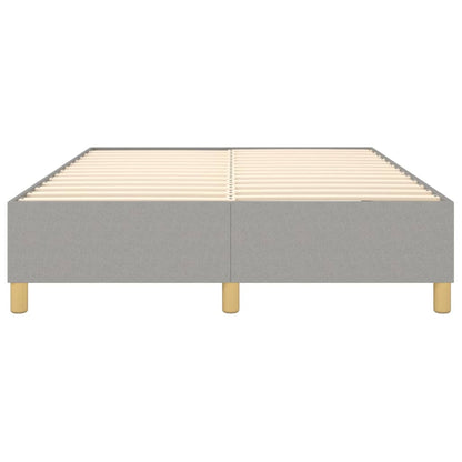 Estrutura de cama 140x190 cm tecido cinza-claro