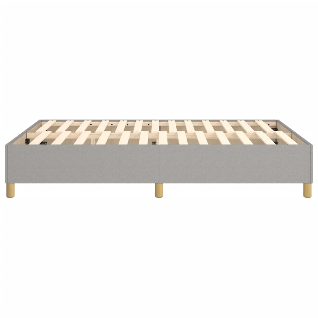 Estrutura de cama 140x190 cm tecido cinza-claro