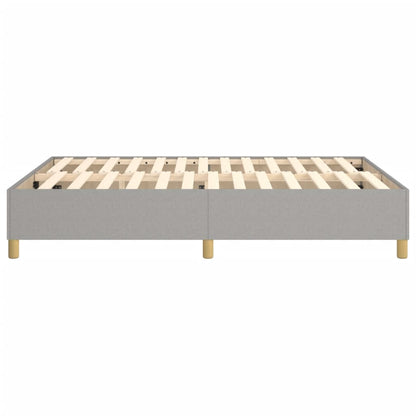 Estrutura de cama 140x190 cm tecido cinza-claro