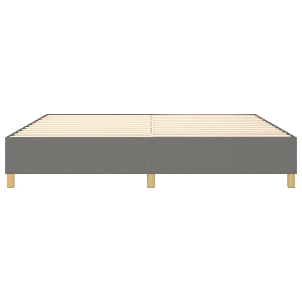 Estrutura de cama 140x190 cm tecido cinzento-escuro