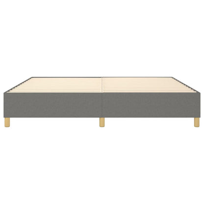 Estrutura de cama 140x190 cm tecido cinzento-escuro