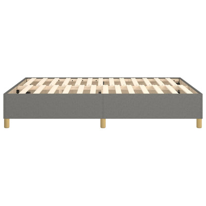 Estrutura de cama 140x190 cm tecido cinzento-escuro