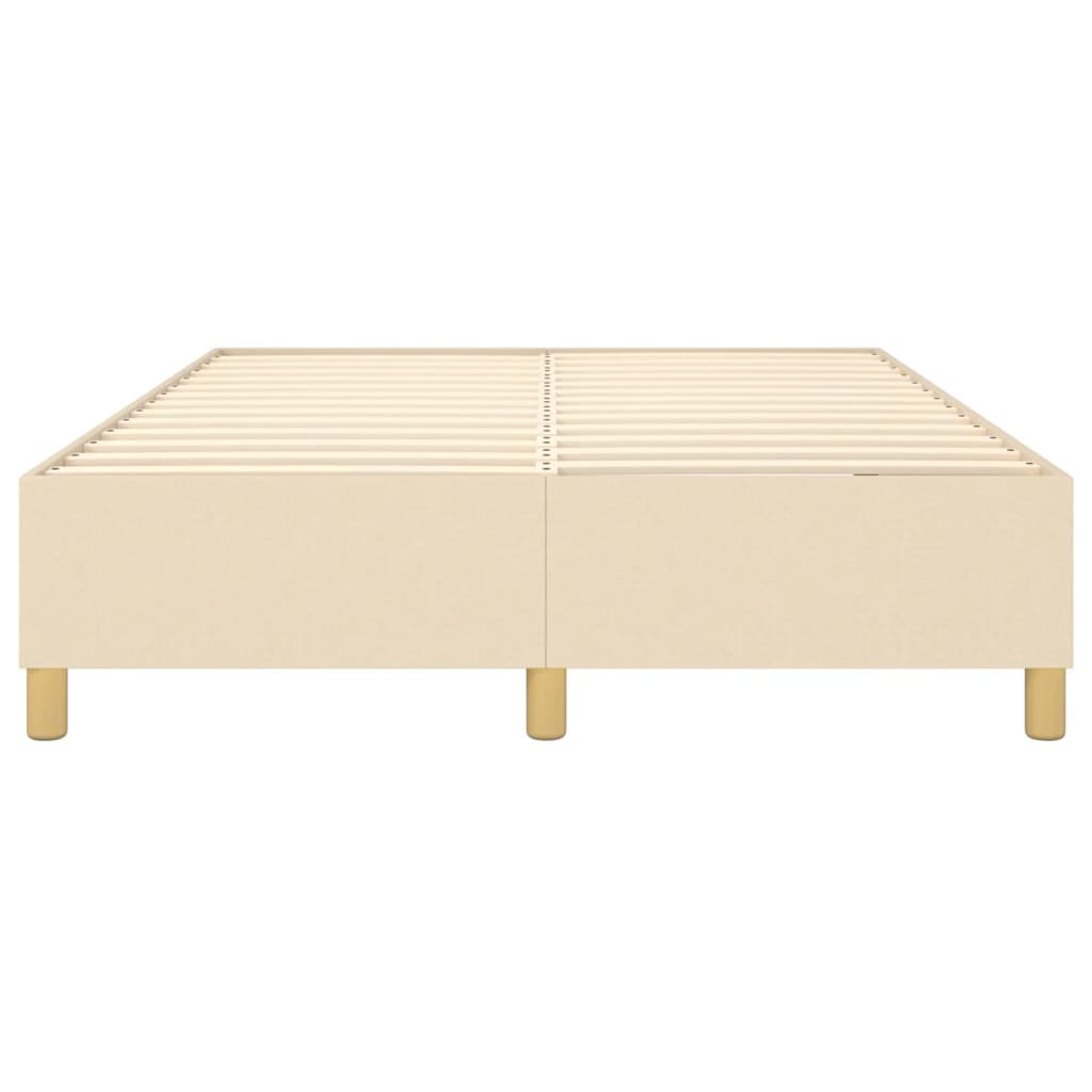 Estrutura de cama 140x190 cm tecido cor creme