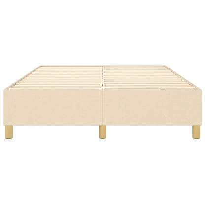 Estrutura de cama 140x190 cm tecido cor creme