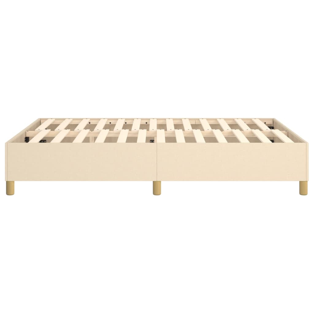 Estrutura de cama 140x190 cm tecido cor creme