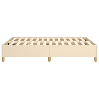 Estrutura de cama 140x190 cm tecido cor creme