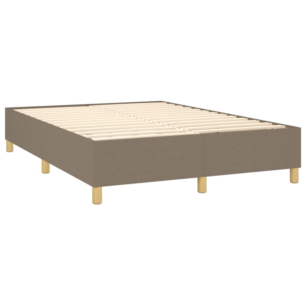 Estrutura de cama 140x200 cm tecido cinza-acastanhado