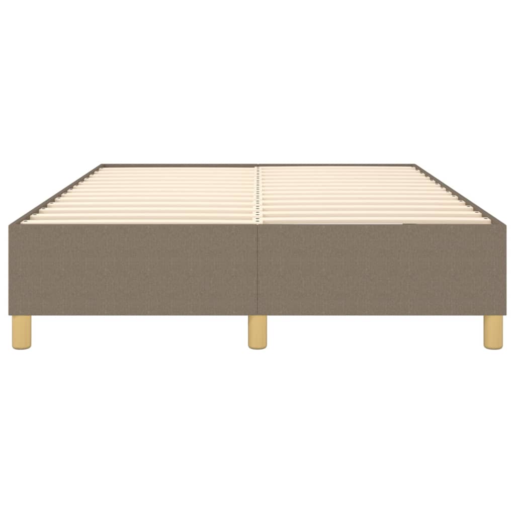 Estrutura de cama 140x200 cm tecido cinza-acastanhado