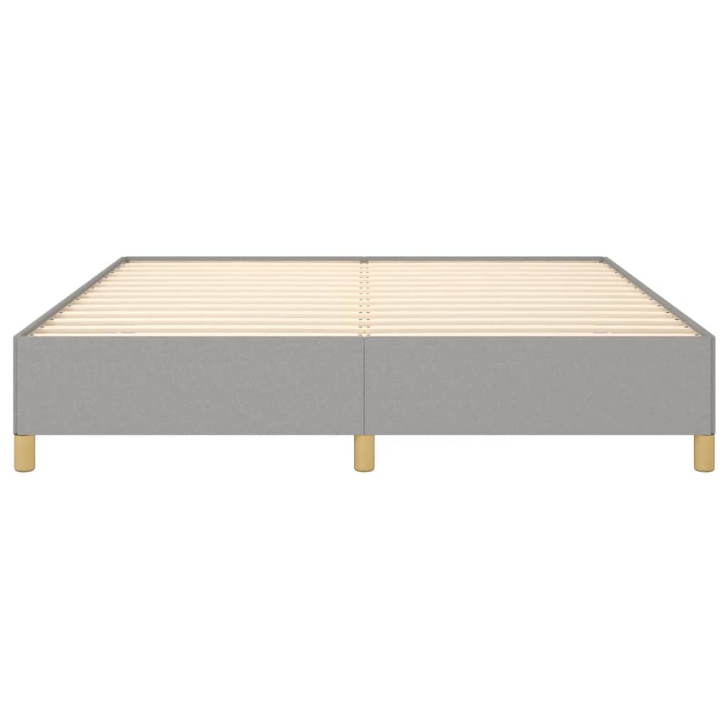 Estrutura de cama 160x200 cm tecido cinza-claro