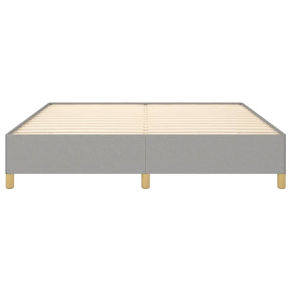 Estrutura de cama 160x200 cm tecido cinza-claro