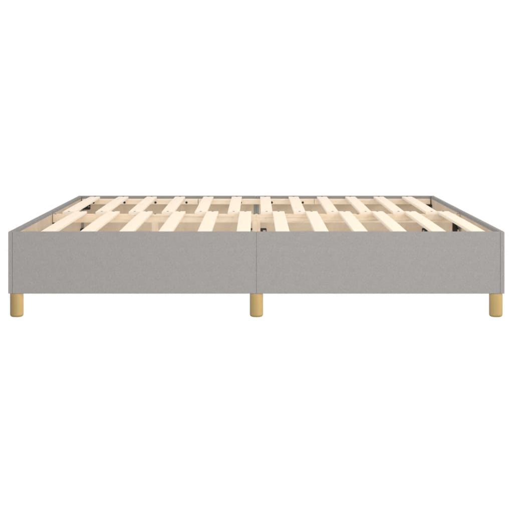 Estrutura de cama 200x200 cm tecido cinzento-claro