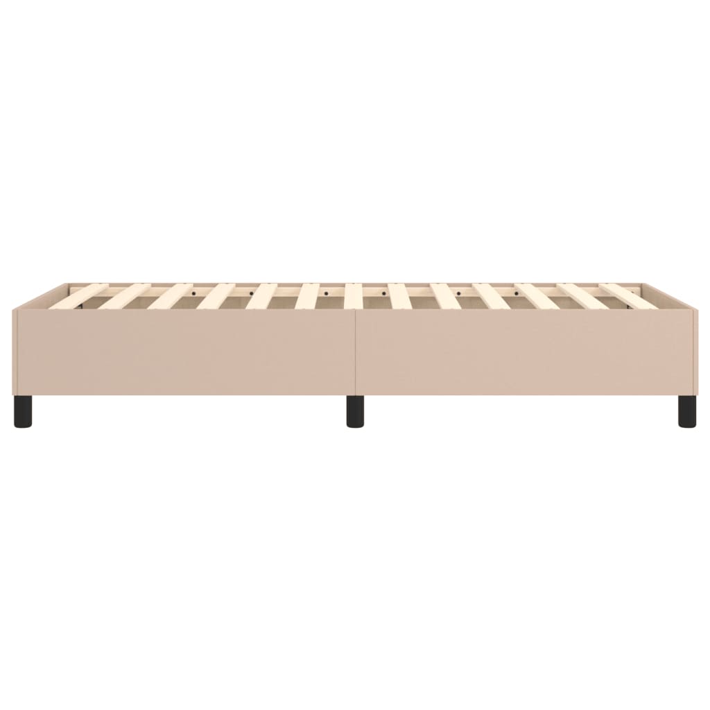 Estrutura de cama 80x200 cm couro artificial cor cappuccino