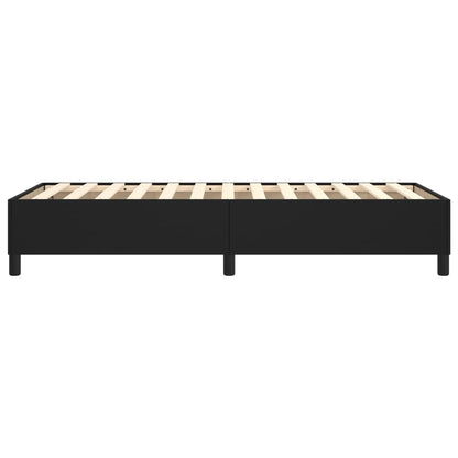 Estrutura de cama 90x200 cm couro artificial preto