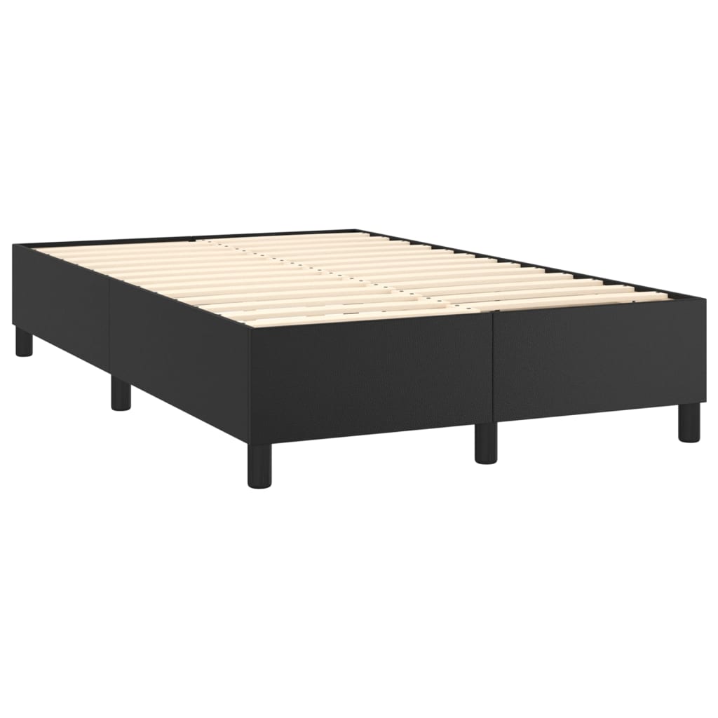 Estrutura de cama 120x200 cm couro artificial preto