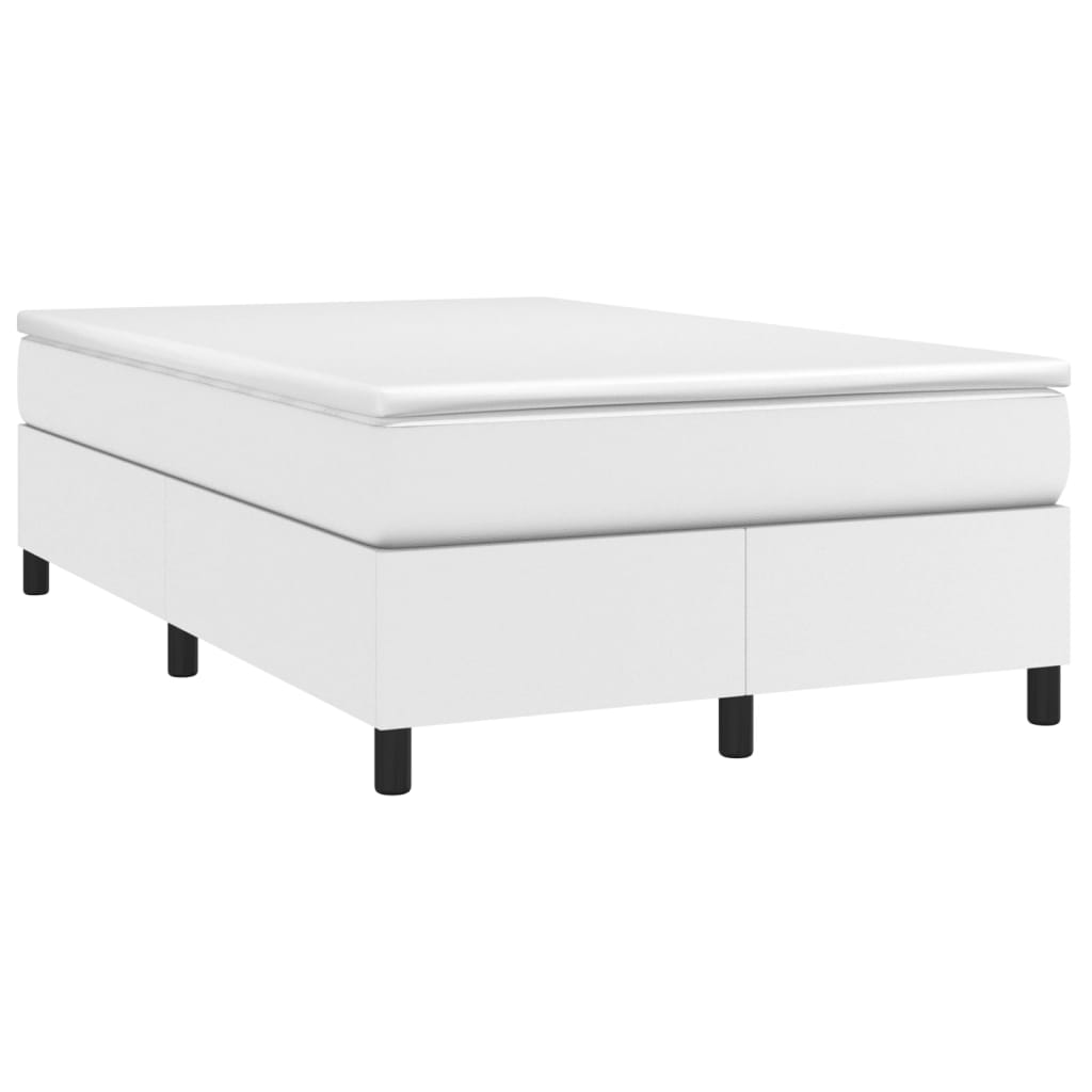 Estrutura de cama 120x200 cm couro artificial branco