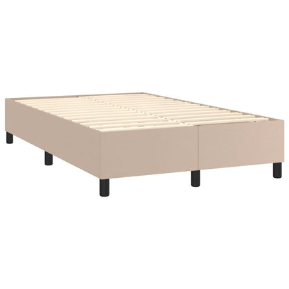 Estrutura de cama 120x200 cm couro artificial cappuccino