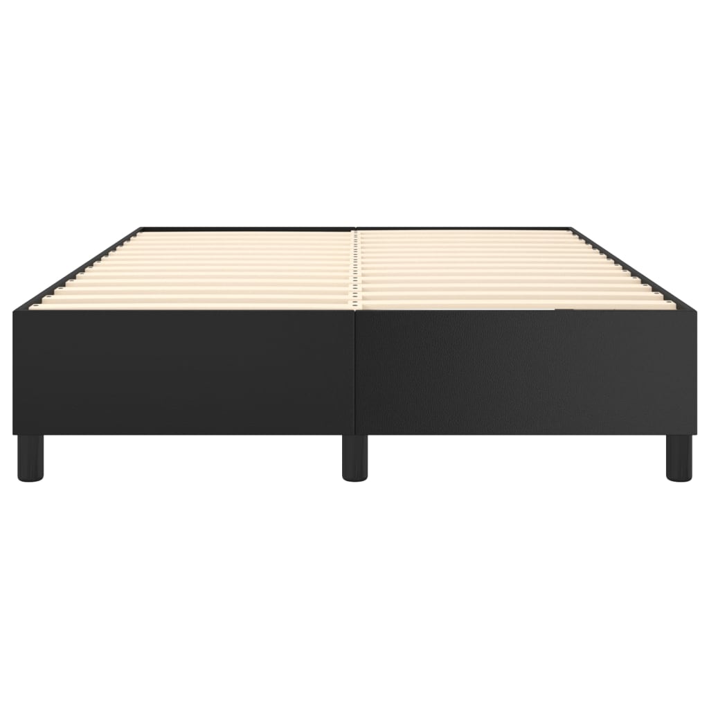 Estrutura de cama 140x190 cm couro artificial preto