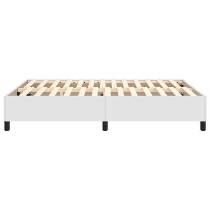 Estrutura de cama 140x190 cm couro artificial branco