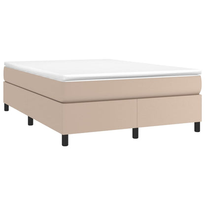 Estrutura de cama 140x190 cm couro artificial cappuccino