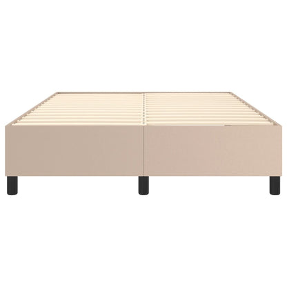 Estrutura de cama 140x190 cm couro artificial cappuccino