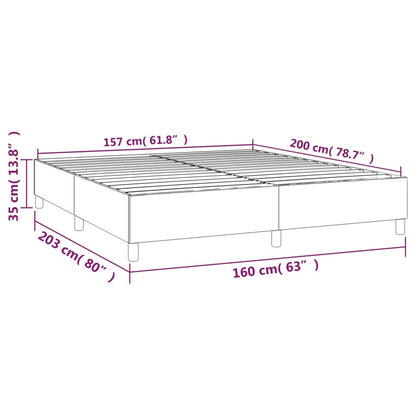 Estrutura cama com molas 160x200 cm couro artificial cor crème