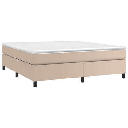 Estrutura de cama 160x200 cm couro artificial cappuccino