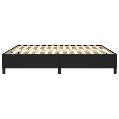 Estrutura de cama 180x200 cm couro artificial preto