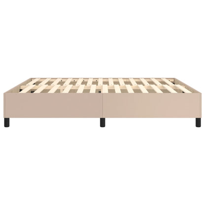 Estrutura de cama 180x200 cm couro artificial cappuccino