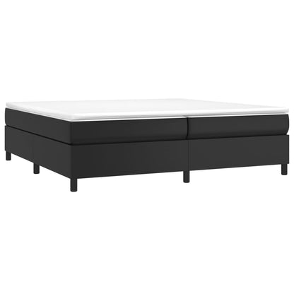 Estrutura de cama 200x200 cm couro artificial preto