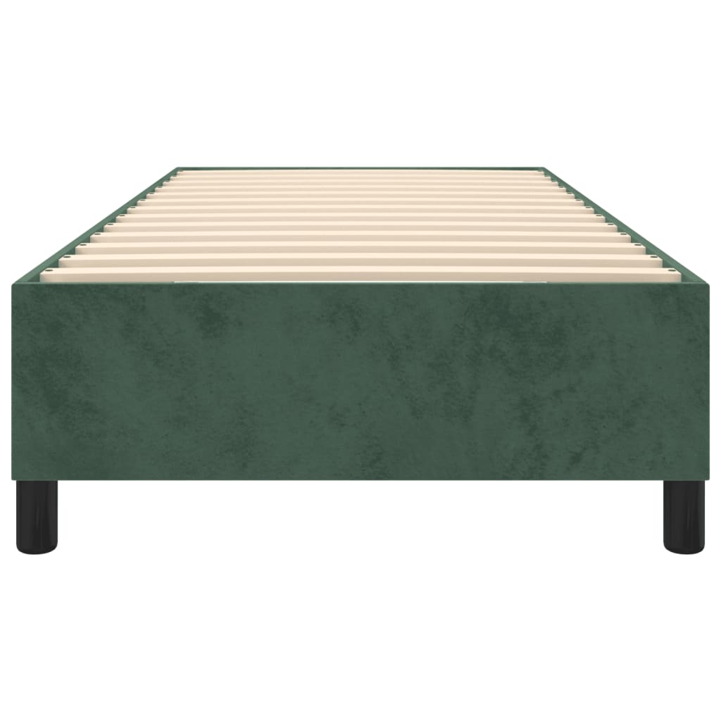 Estrutura de cama 80x200 cm veludo verde-escuro